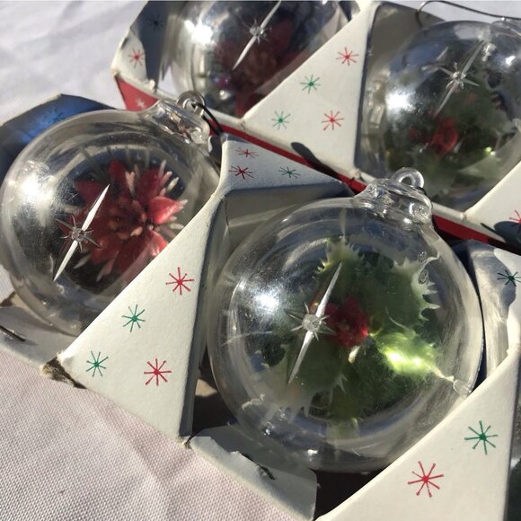 Vtg Jewel Brite Plastic Diorama Christmas Ornaments Pixie Elves 60s Lot 10 Decor - Picture 14 of 16